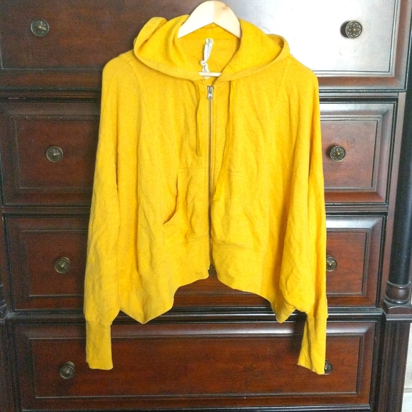 Free People Tops - Free People Beach-Yellow hoodie